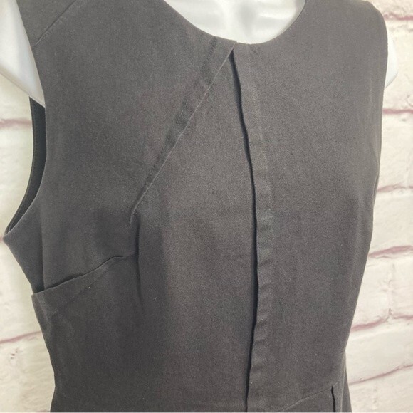 Banana Republic Bi-Stretch Pleat Dress Size 10 Black Wedding Party Zipper Classy - Picture 5 of 15